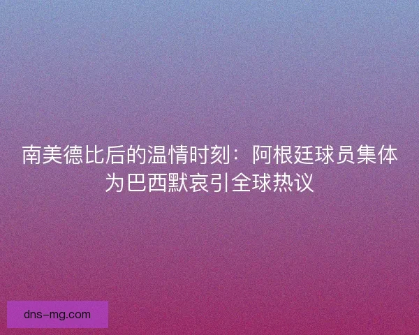南美德比后的温情时刻：阿根廷球员集体为巴西默哀引全球热议